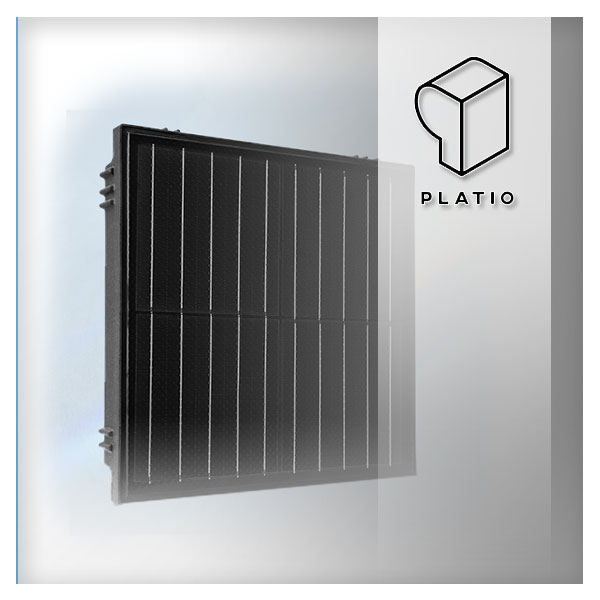 Platio Midnight Black Opal, PV – Pflasterstein Straßenbelag zur Energiegewinnung  Abgabeeinheit 8 Stück / m², kW 168 Wp/m2 , BAFA Förderfähig
